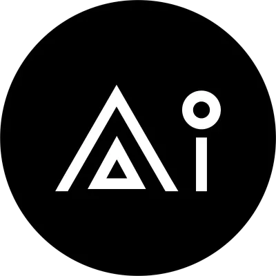 Ai icon circle logo black color