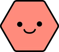 귀엽고 단순한 육각형 도형