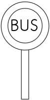 버스표지판 도안