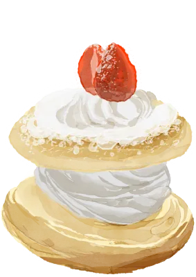 Strawberry cream puff
