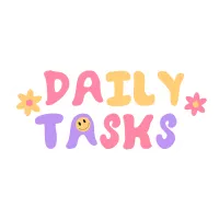 Daily Tasks Text Sticker