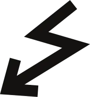 Simple Linear Black Directional Arrow  Sign