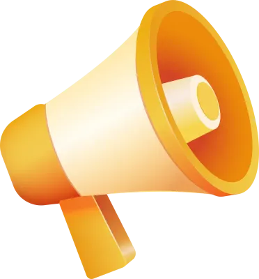 3d megaphone speaker or loudspeaker