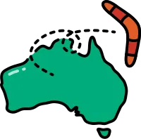 Australia line icon