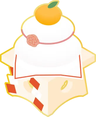 Simple and cute Kagamimochi, Japanese New Year's decoration