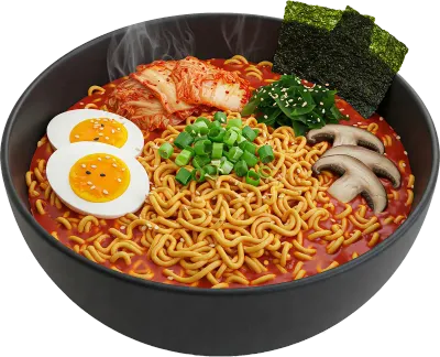 Korean Spicy Ramen Noodles.