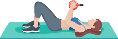 Women kettlebell exercise workouts
