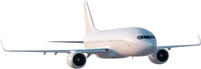 Commercial Airplane in Flight with White Exterior and Modern Wing Design