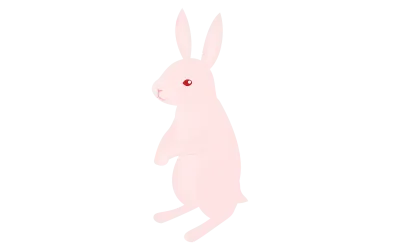 Clip art of simple rabbit