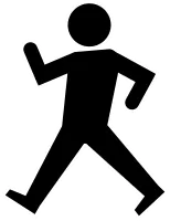 Icon that recommends walking to work