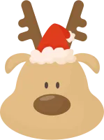 Cutesy Christmas Holiday Graphic Illustration