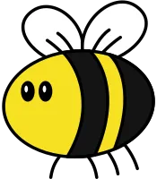 Yellow bee cartoon