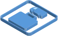 Blue isometric icon illustration of luggage delivery