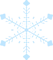Vector illustration of blue snowflake