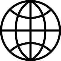 Globe vector icon on a white background