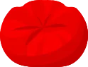 Red Pouf Illustration