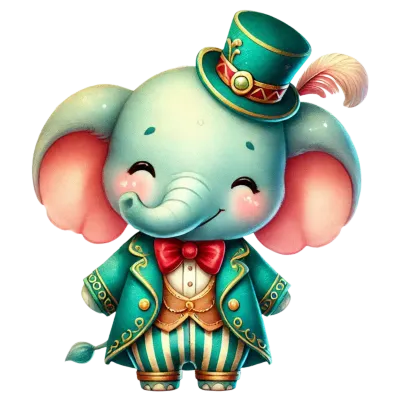 Cute Circus Animals Carnival Bring the magic of the circus to your next creative project with this a