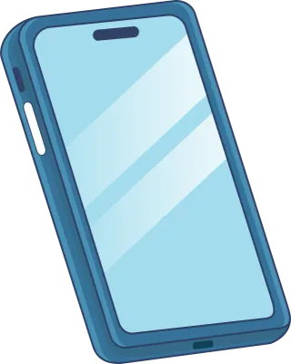 blue smartphone vector