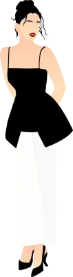 Women with the black dress
