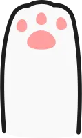 Cute Hand Drawn Cat Paw Print Illustration