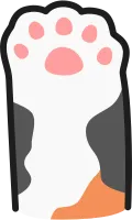Cute Hand Drawn Cat Paw Print Illustration