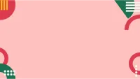Vibrant pink background with geometric shapes, adding a modern and dynamic touch to teaching present