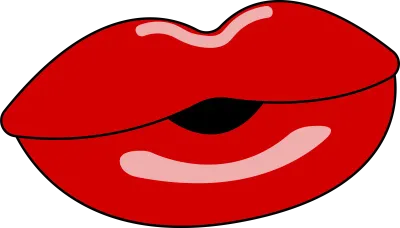 lips with red-colored lipstick