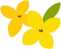 봄 개나리 꽃 svg