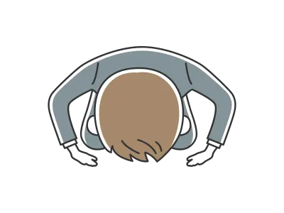 土下座する男性のイラスト