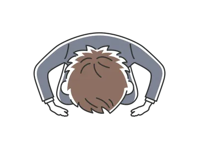 土下座する男性のイラスト