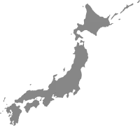 26. Japan. 회색 바탕의 일본 지도.