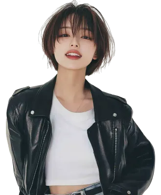 락스타 숏컷 여자 누끼