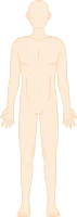 Illustration of human body, bare and nude 'frontal view'