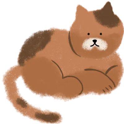 앉아있는 고양이 그림