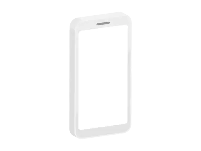 スマートフォンの立体イラスト