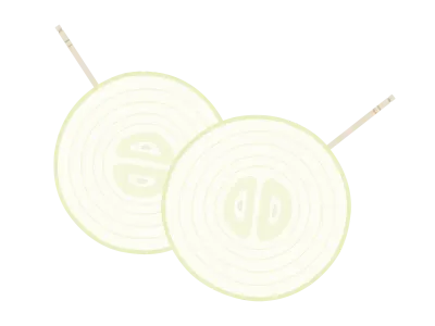 玉ねぎを輪切りにしたイラスト