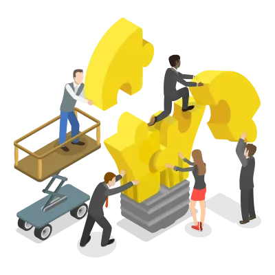 3D Isometric Flat  Illustration of Teamwork. Item 3