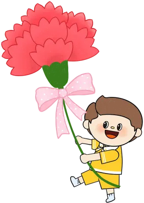 노란색 유치원복 카네이션_남자아이2