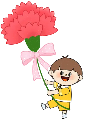 노란색 유치원복 카네이션_남자아이