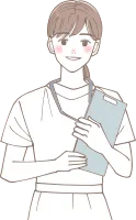 バインダーを持っている看護師のイラスト