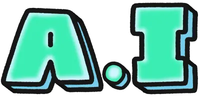 AI 입체 텍스트 일러스트 스티커