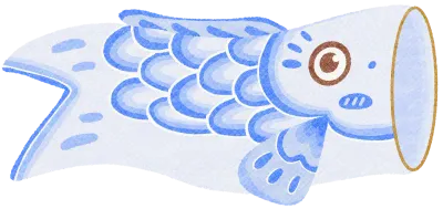 outdoor Blue Koinobori decoration