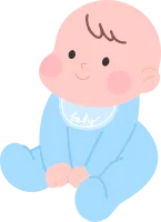 앉아있는 아기