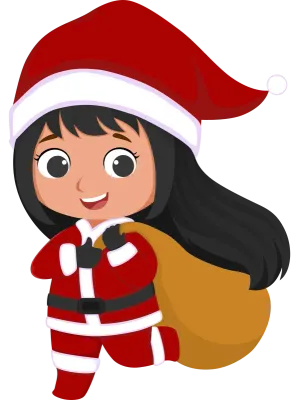 Cute chibi santa claus