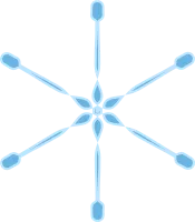 Vector illustration of blue snowflake