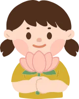 불교 연꽃 어린이