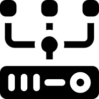 lan glyph icon. Strong and solid icon for websites and mobile apps.
