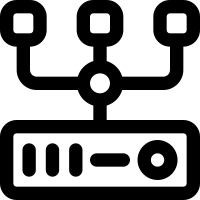 lan line icon. Clean and minimalist icon for websites and mobile apps.