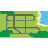simple flat style road map