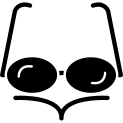 Reading Glasses Glyph Icon